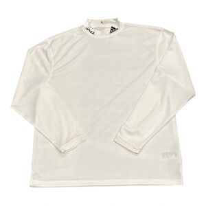 Vintage Utah Jazz Adidas White Mock Neck Pullover Lightweight Sweater Mens L